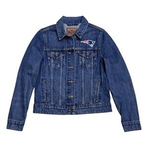 LEVIS x NFL New England Patriots Collab Designer Denim Jean Jacket Womens Medium